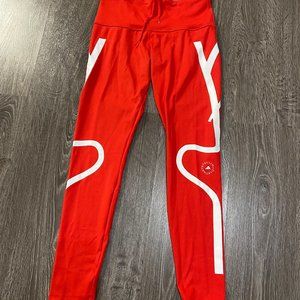 Adidas Stella McCartney Womens Truepace Tight Long Leggings Red Size GL7380